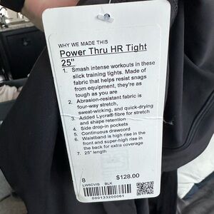 lululemon athletica Black Power Thru HR Tight 25"